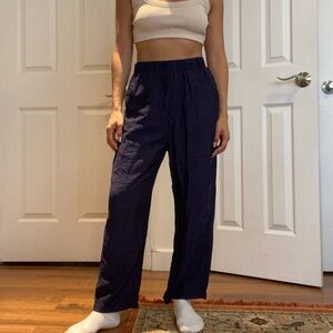 Navy Blue Wide Pants